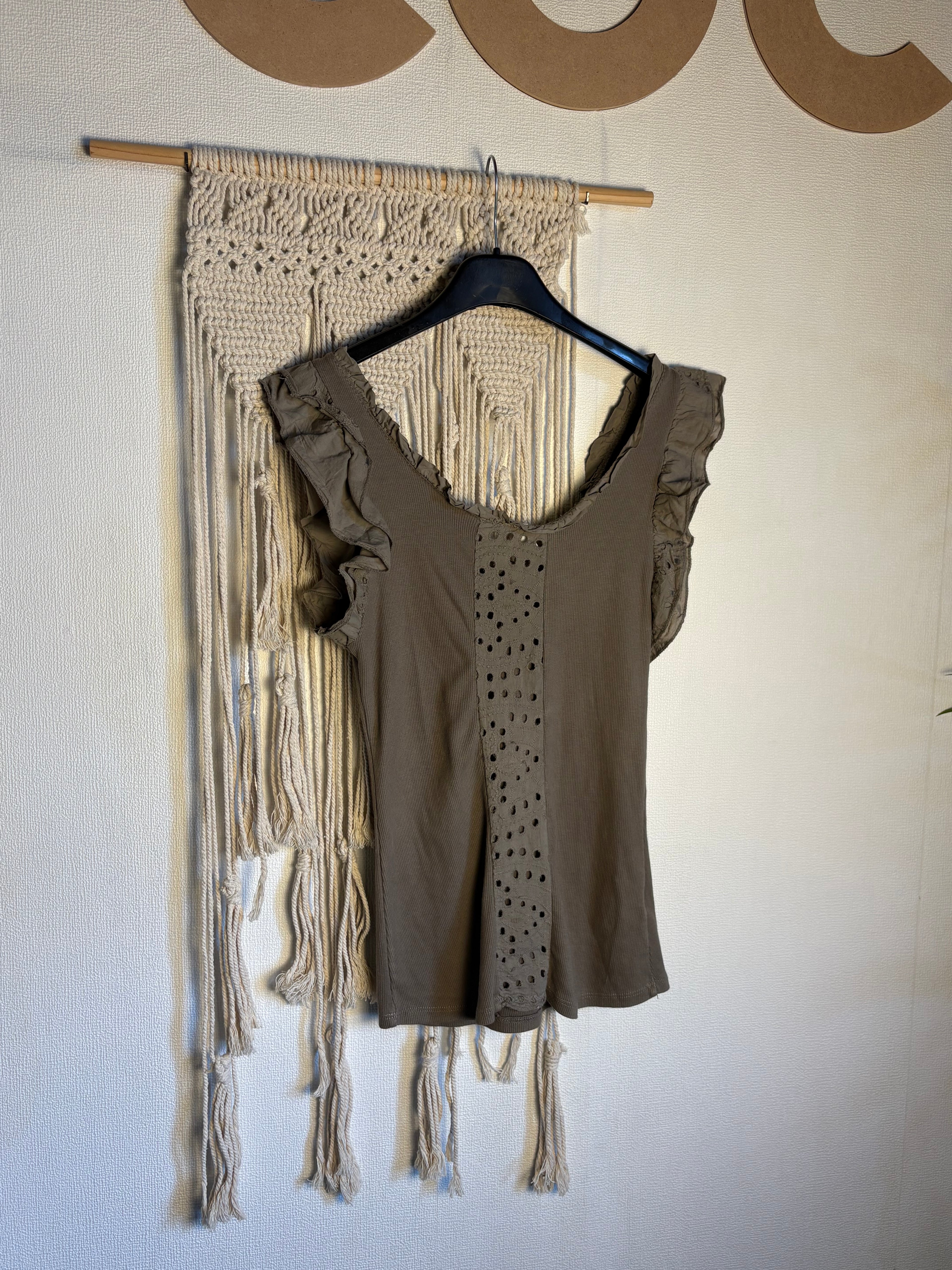 Canotta candy - con pizzo San Gallo