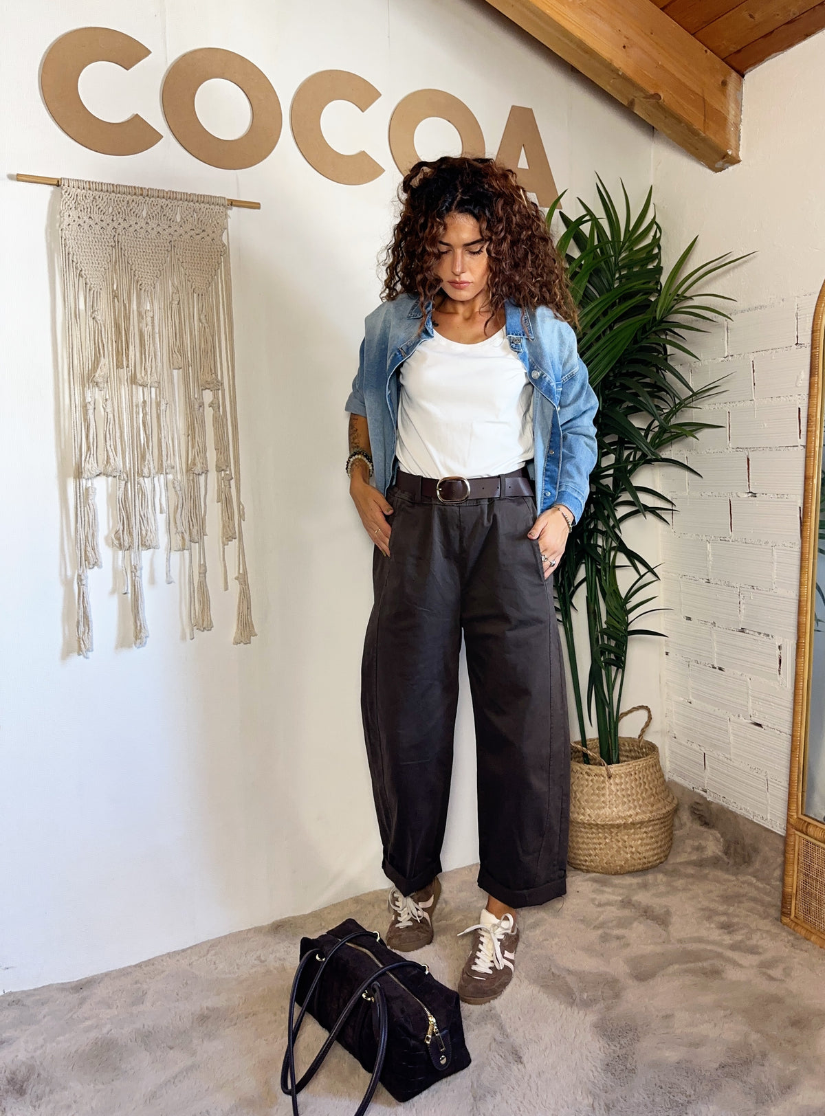 Pantaloni baggy in cotone