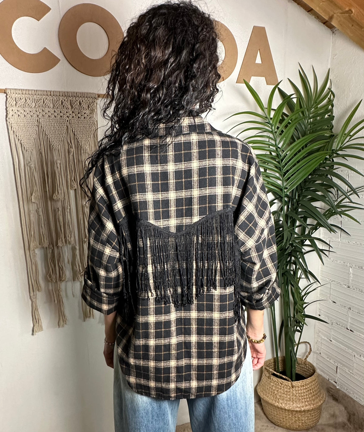 Camicia CHECK con frange