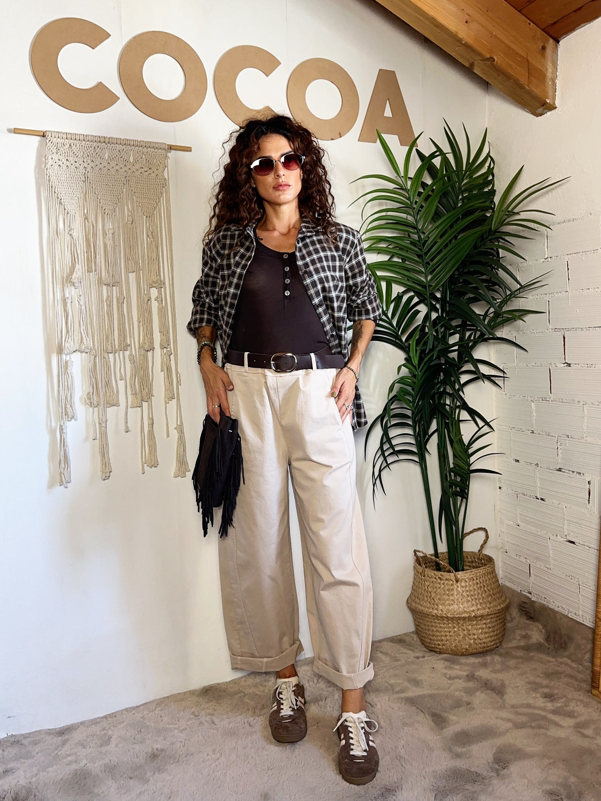 Pantaloni baggy in cotone