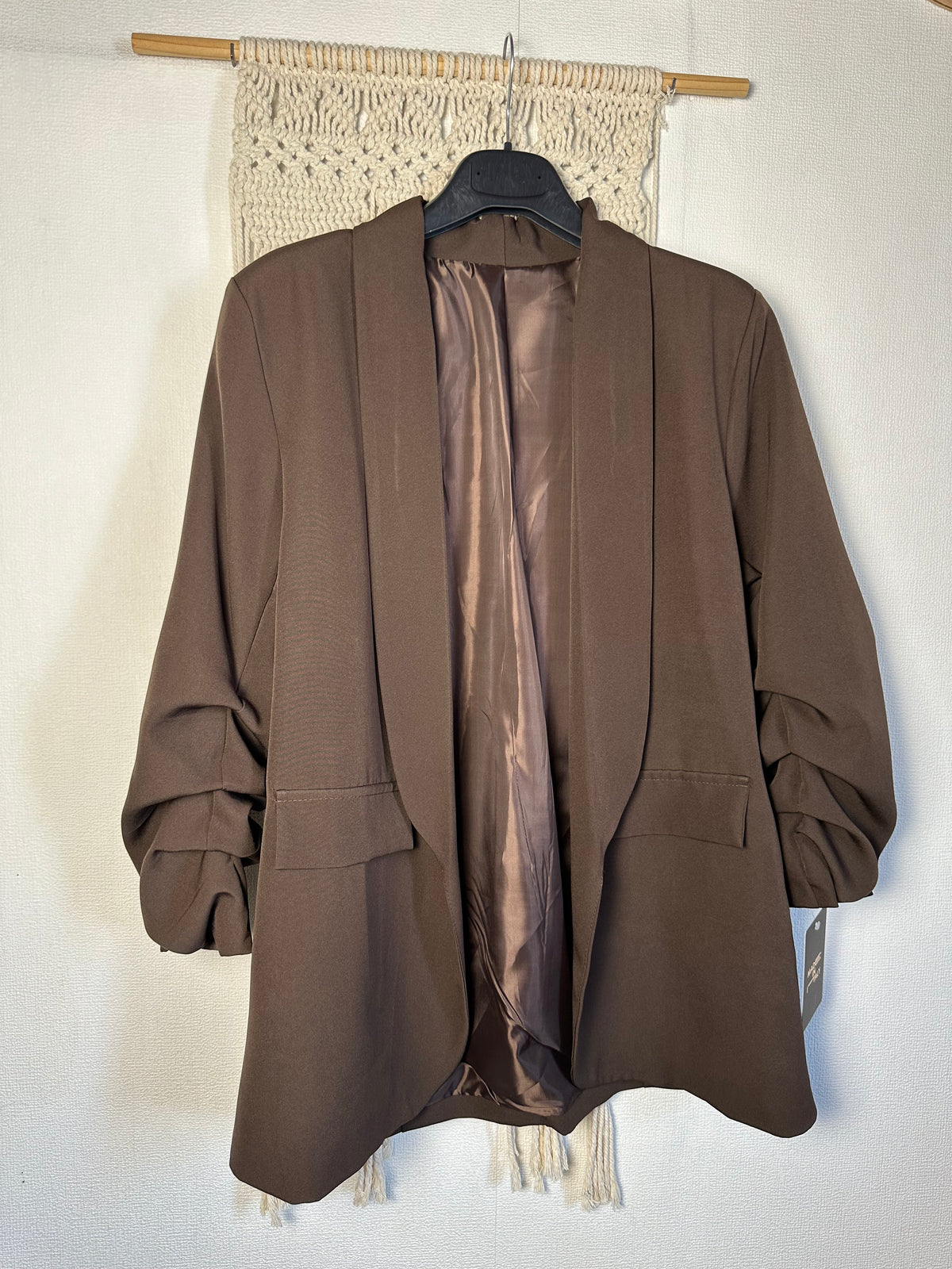 Blazer manica arricciata