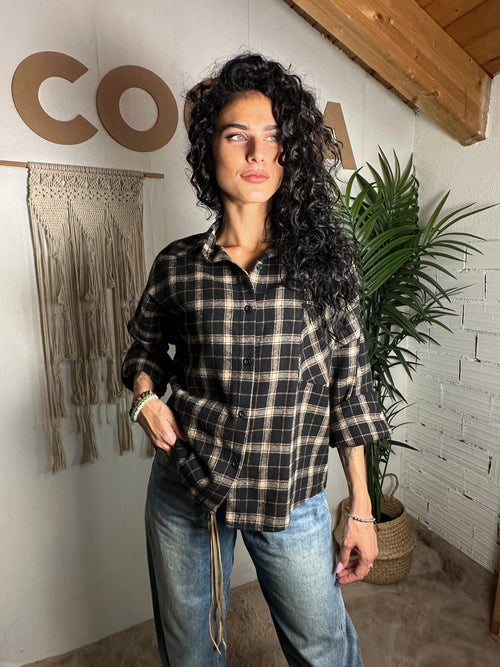 Camicia CHECK con frange