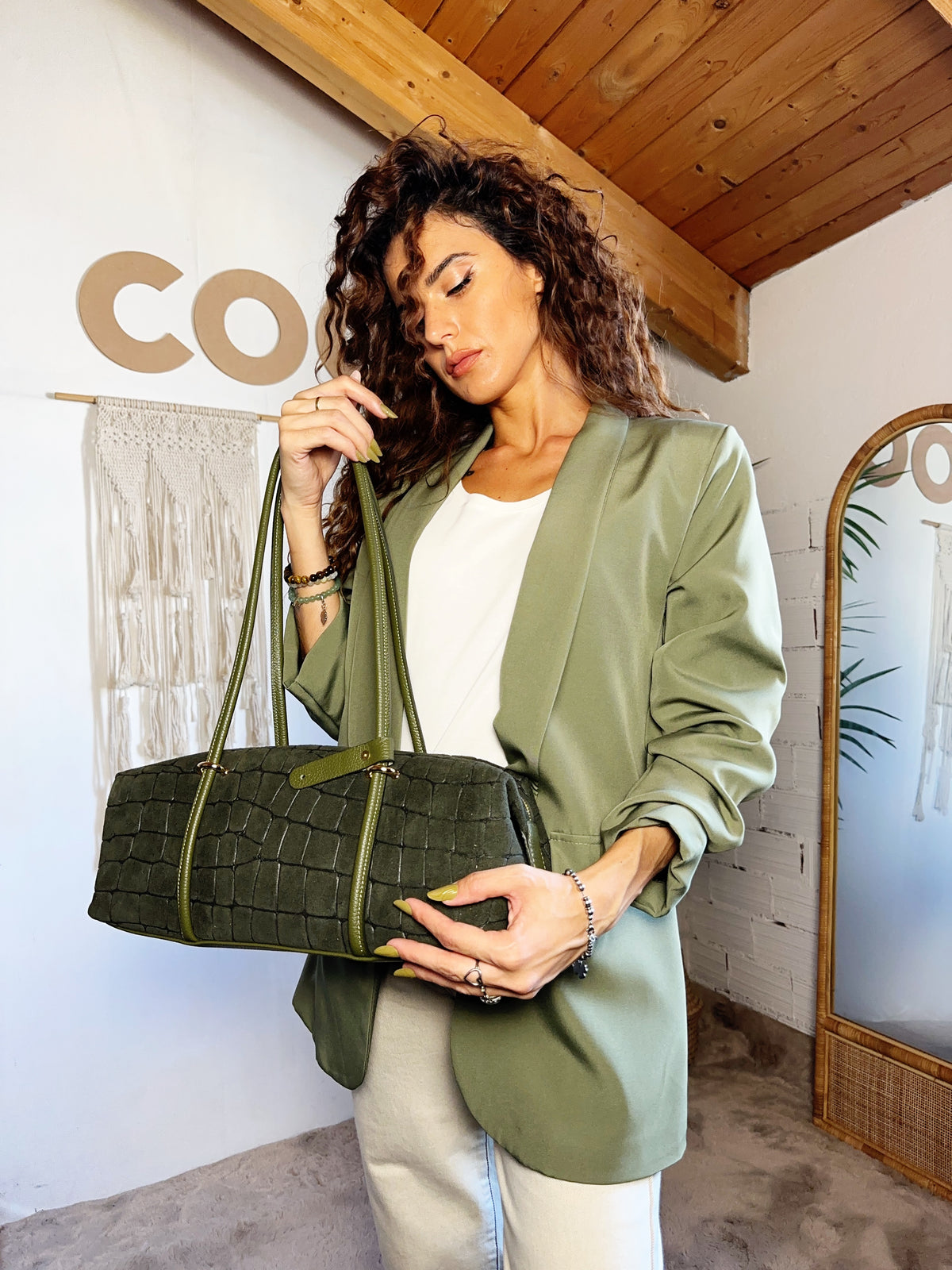 Blazer manica arricciata