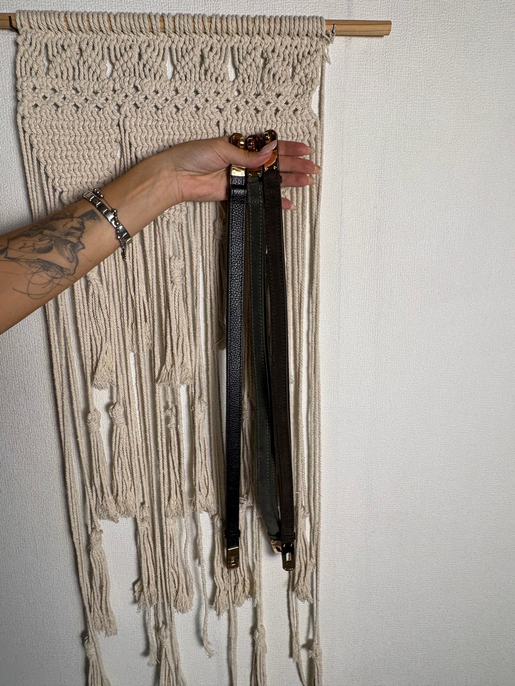 Cintura regolabile in vera pelle