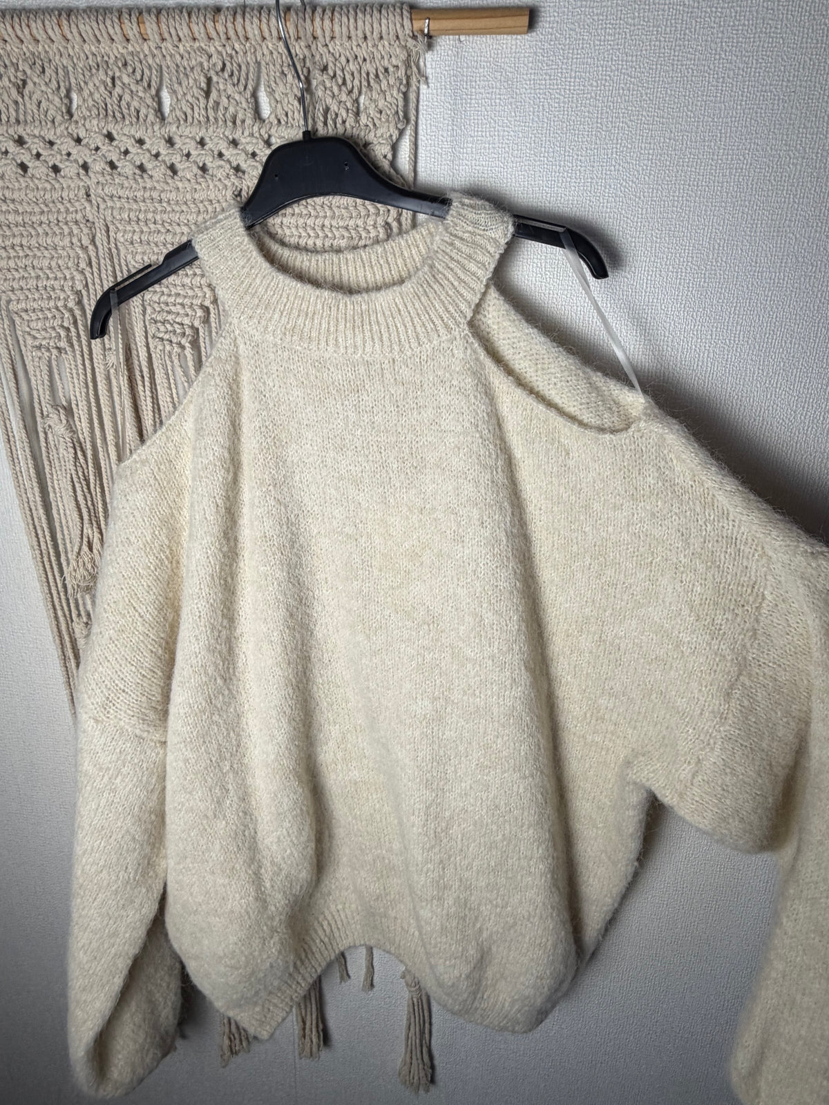 Maglione doppio cut out misto lana