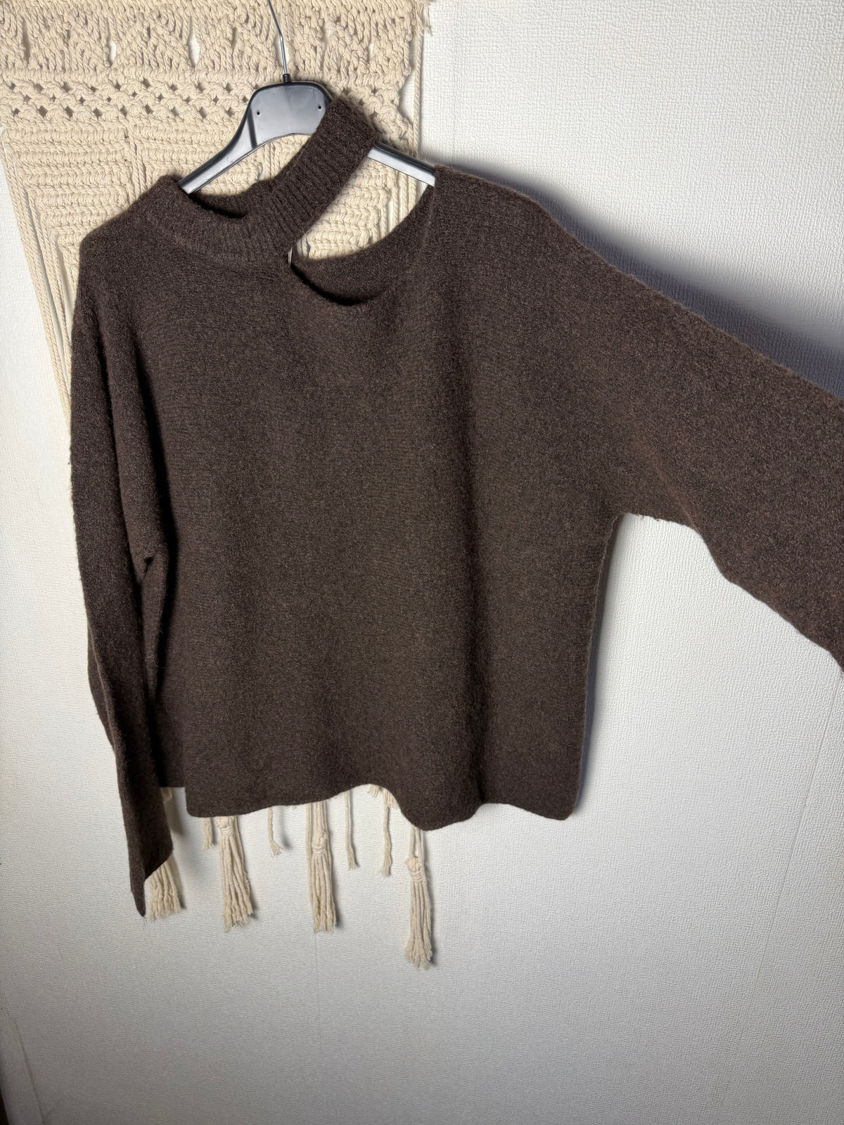 Maglione cut out misto lana