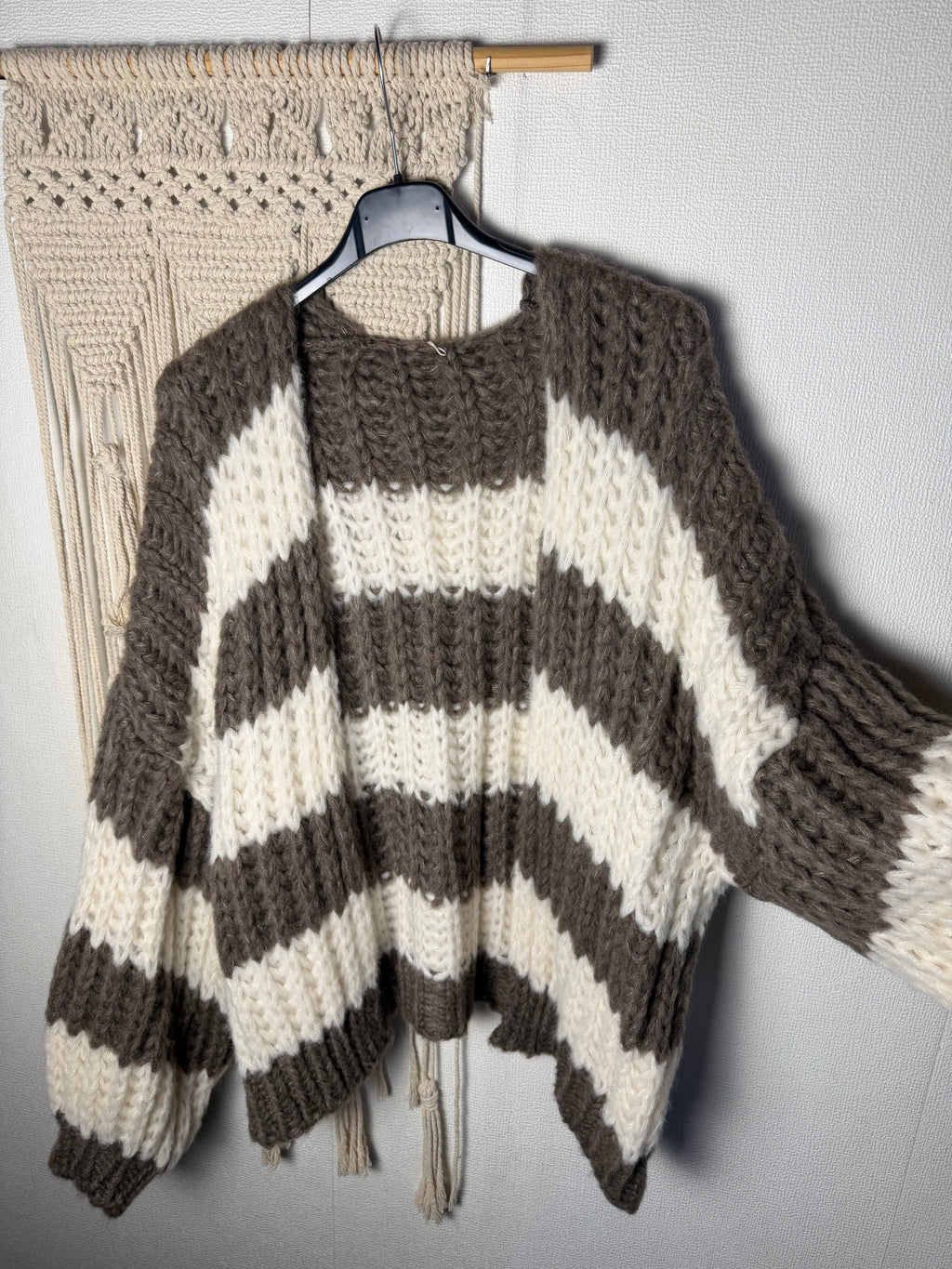 Maxi cardigan a righe