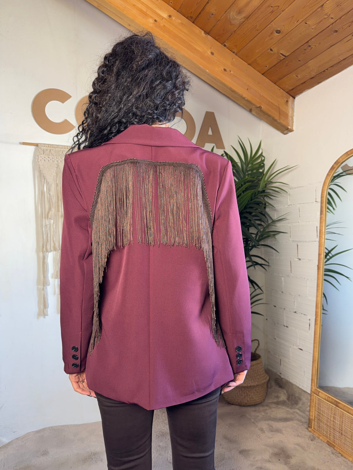 Blazer con frange