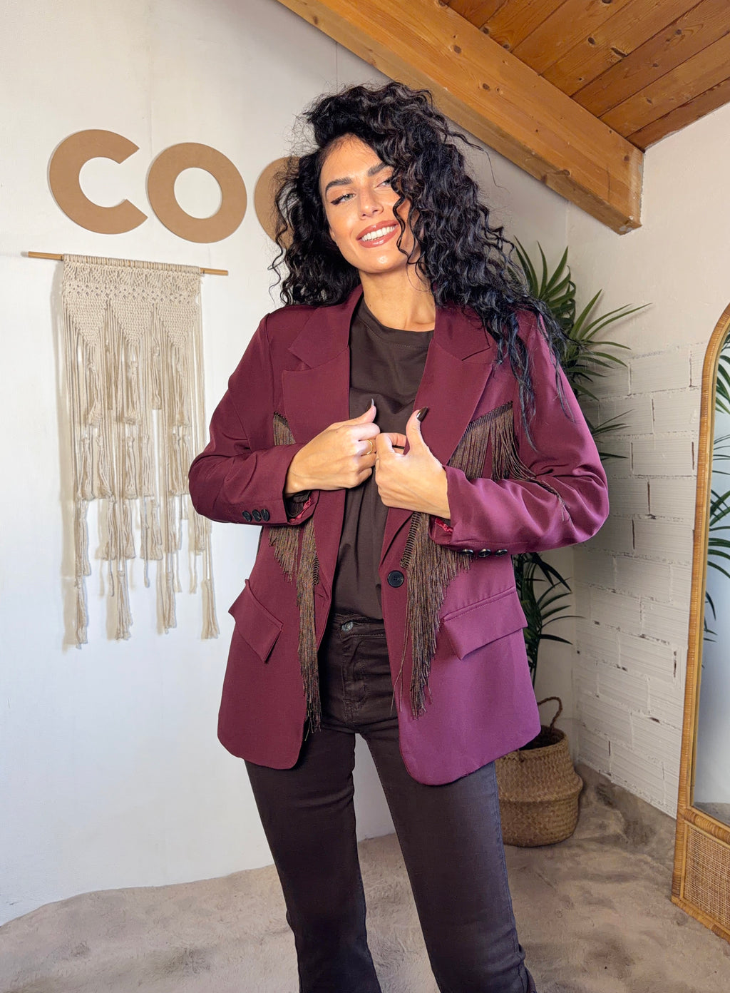 Blazer con frange