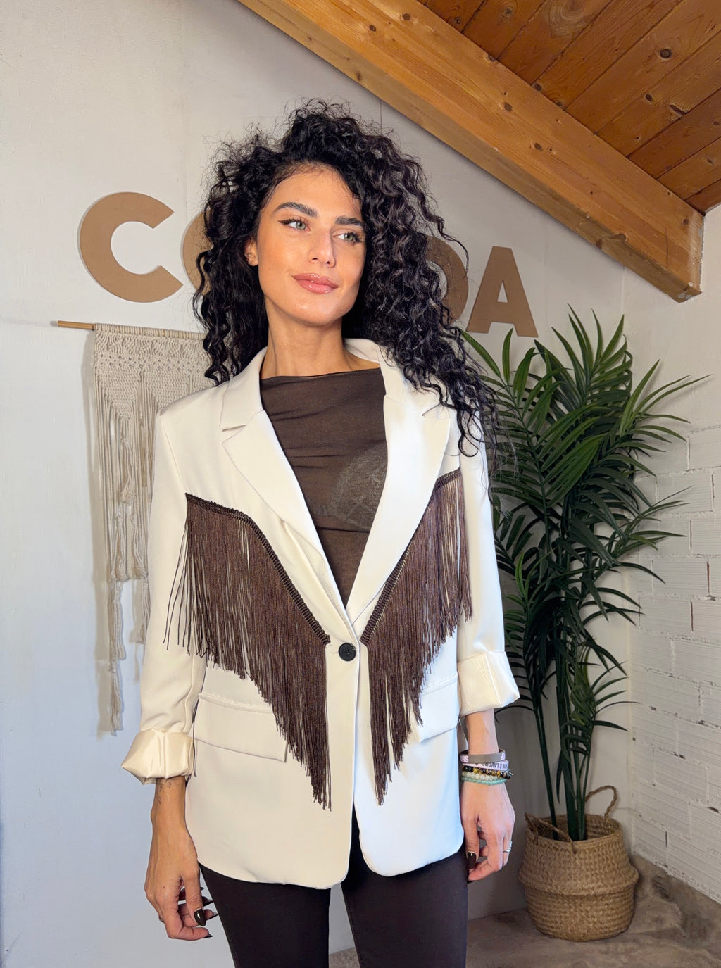 Blazer con frange