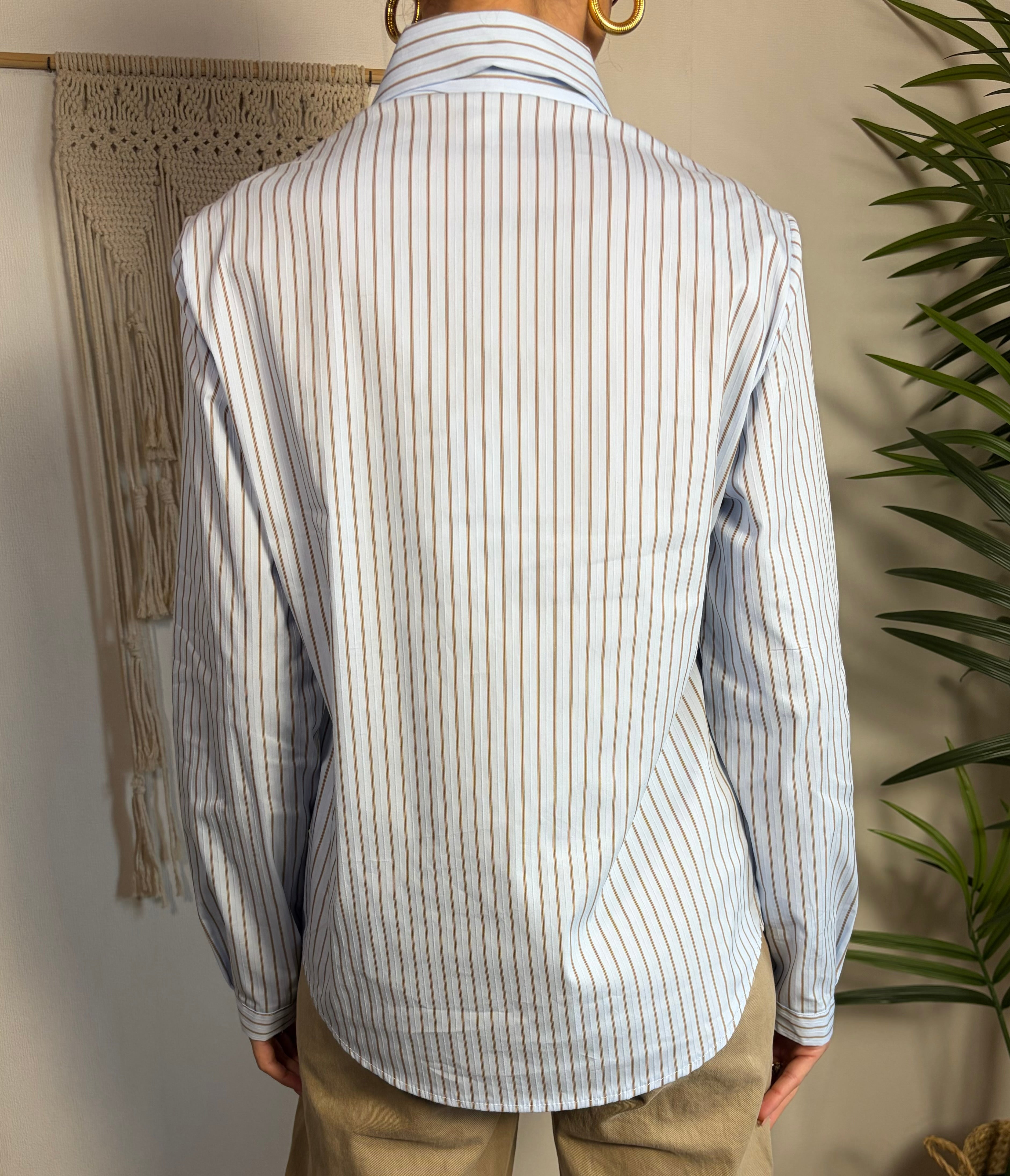 Camicia a righe in cotone