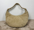 Borsa mezzaluna in vera pelle
